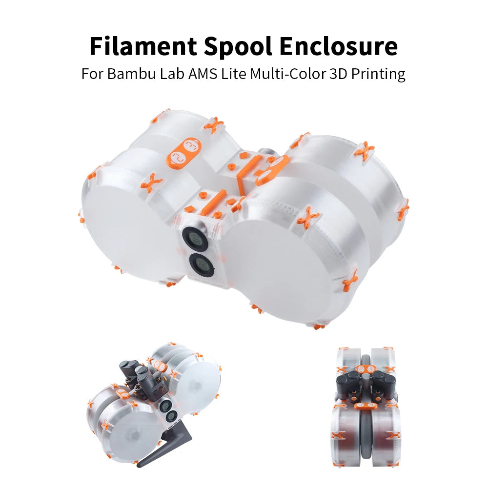 Upgraded Filament Spool Enclosure For Bambu Lab AMS Lite Multi-Color 3D Printing Beautiful  Filament Spool Enclosure