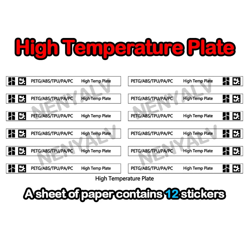Bambu Lab Build Plate QR Code Replacement QR Code Sticker for Bambu Lab X1C Third Party Build Plates