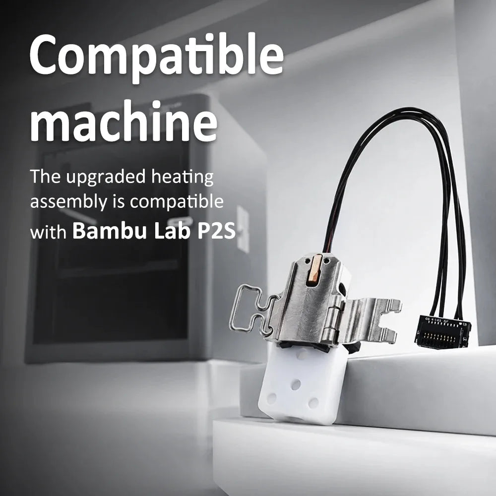 Bambu Lab P2S Upgraded Heating Assembly High-Temperature Resistant Hotend Accessory for 3D Printer Bambulab