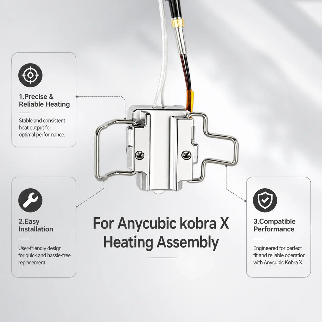 Hotend Heating Assembly For Kobra X New upgrade Hotend Heating Assembly High Quality Ceramic Heater Thermistor KX 3D printer