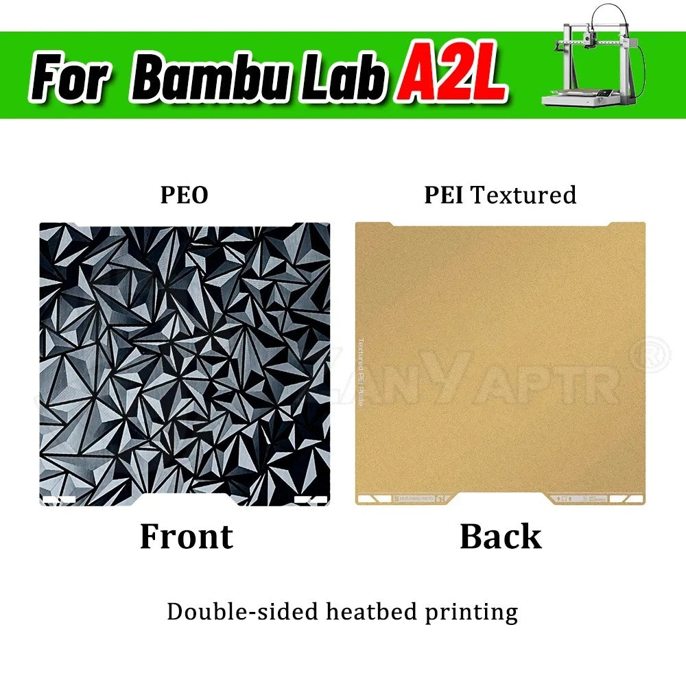 Bambu Lab H2C A2L 335*325mm Build Plate Dual Surface Smooth Textured Printing Bed Plate 3D Printer Replacement Accessories