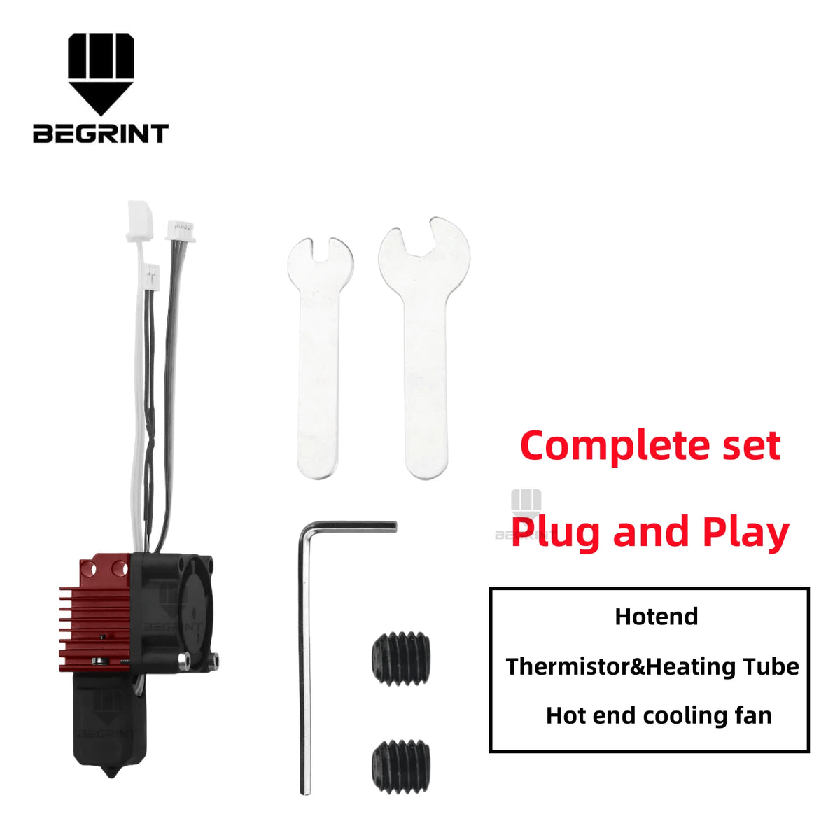 Complete Hotend Assembly Hotend For Bambu Lab X1 X1C P1P P1S with Fan Upgrade 2.0 with Nozzle Complete Bamboo Lab X1 Carbon