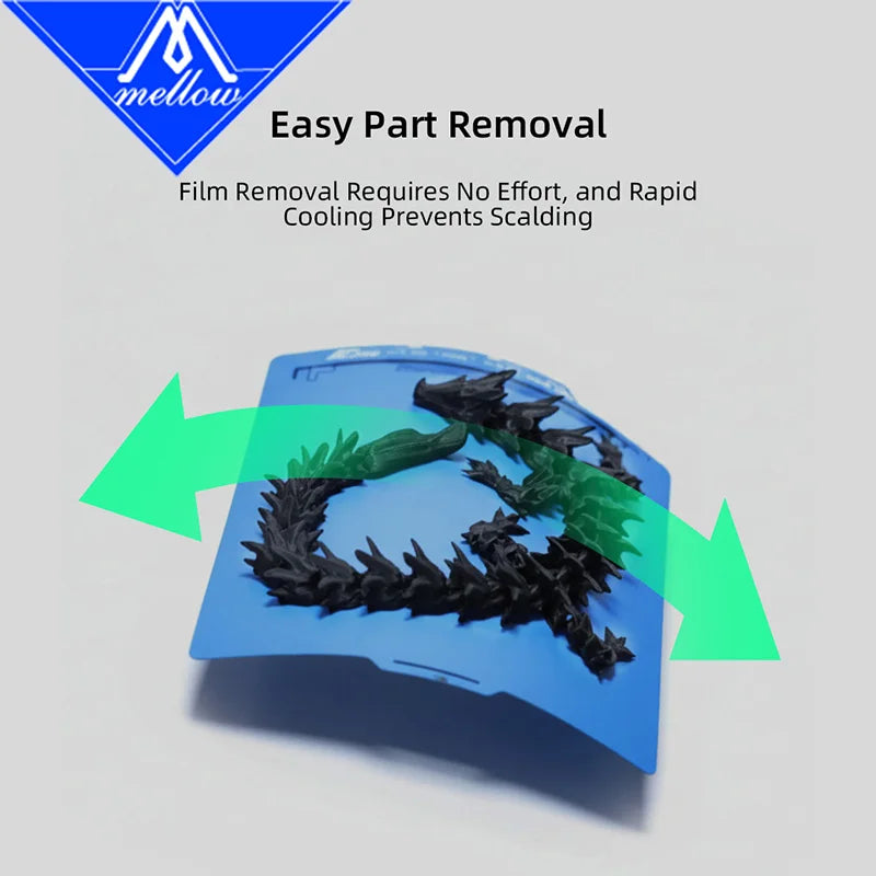 Mellow MintPad Cool Plate Build Surface for Bambu Lab X1 P1 A1 H2D — Dual-Sided Flexible Low-Temp Adhesion Print Bed