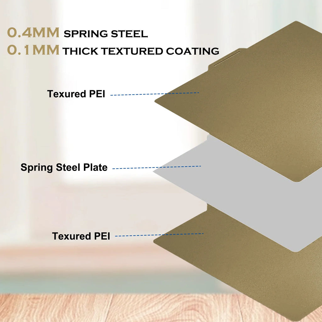 PEI Build Plate PEI Bed For Bambu Lab X1/P1P/P1S Texture Double Sided PEI Spring Steel Sheet For Bamboo Lab  A1/X1C