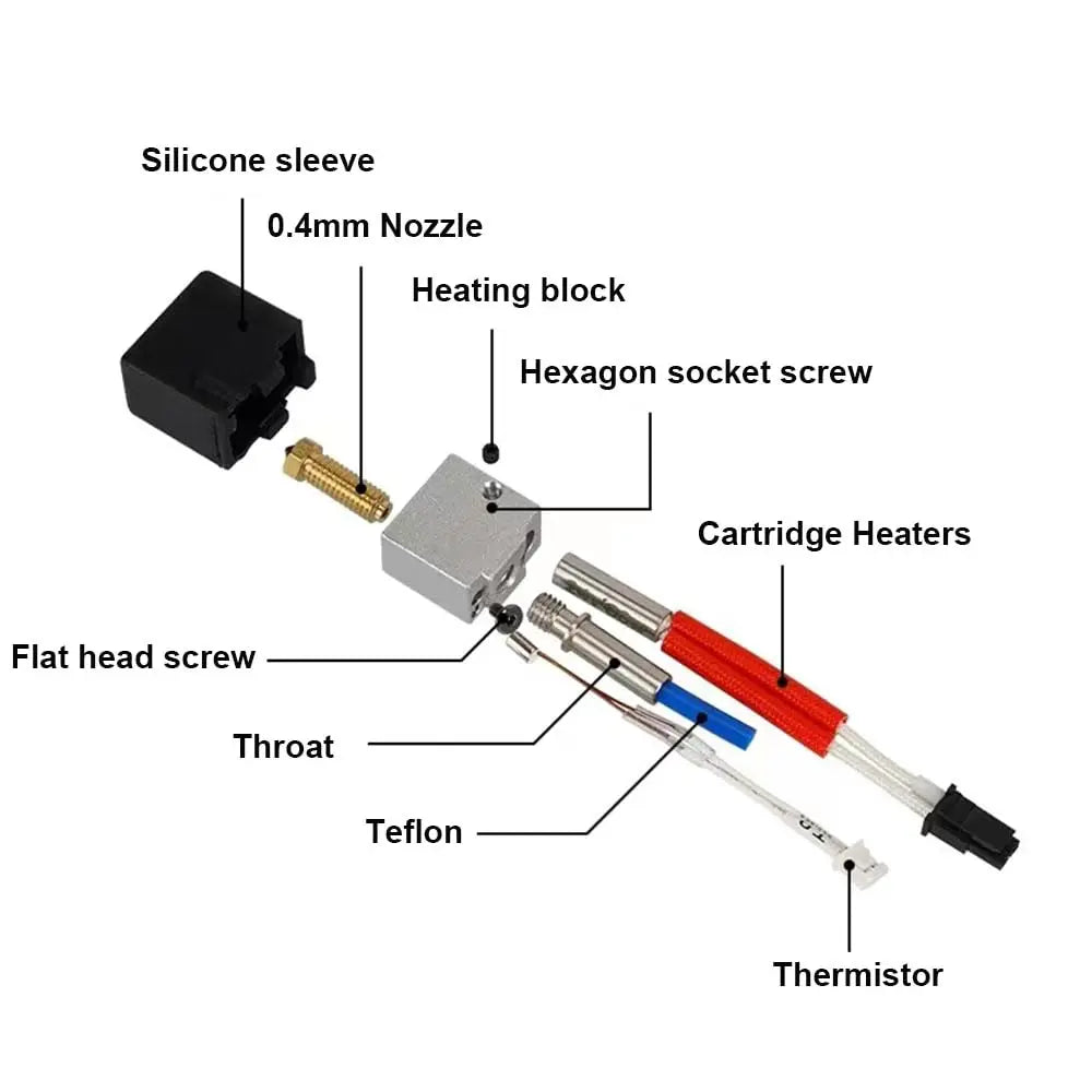Hotend Print Head Extruder Replacement Kit For Anycubic Kobra 2/Kobra 2 Pro/Kobra 2 Plus/Kobra 2 Max/Kobra 2 Neo