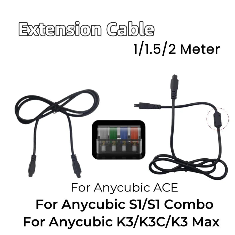 For Anycubic kobra 3 extension cable ACE 4-pin Extension Cable For Kobra 3 Combo  Kobra3/Max/S1C Anycubic ACE 3D printer Parts