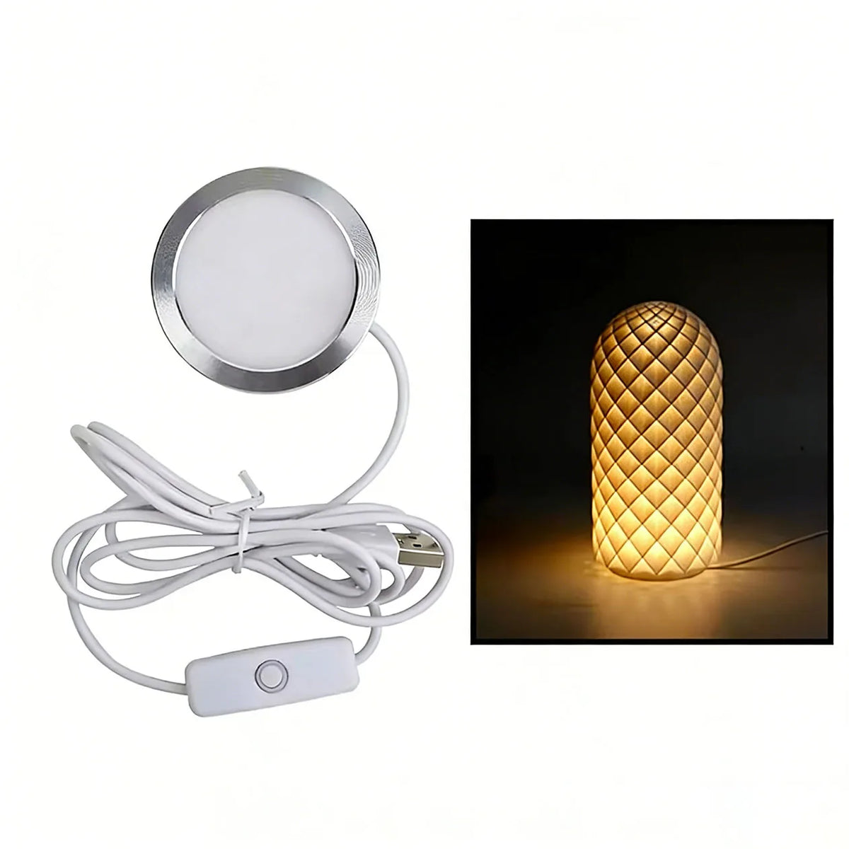 Bambu Lab LED Lamp Kit 001 DIY Hardware Bamboo Light Parts Warm/Multi-Color without Shell for Creative DIY Projects