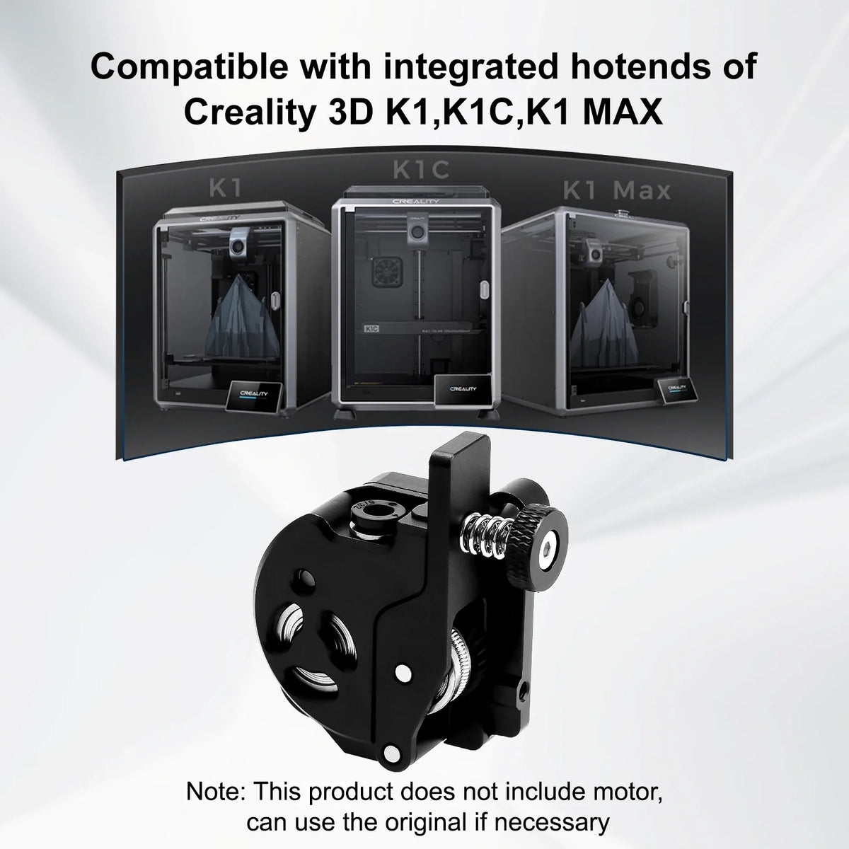Extruder for Creality K1/K1C/K1 Max–Extrusion Mechanism with Motor, Dual-Gear Drive Stable and Compatible with Various Filament