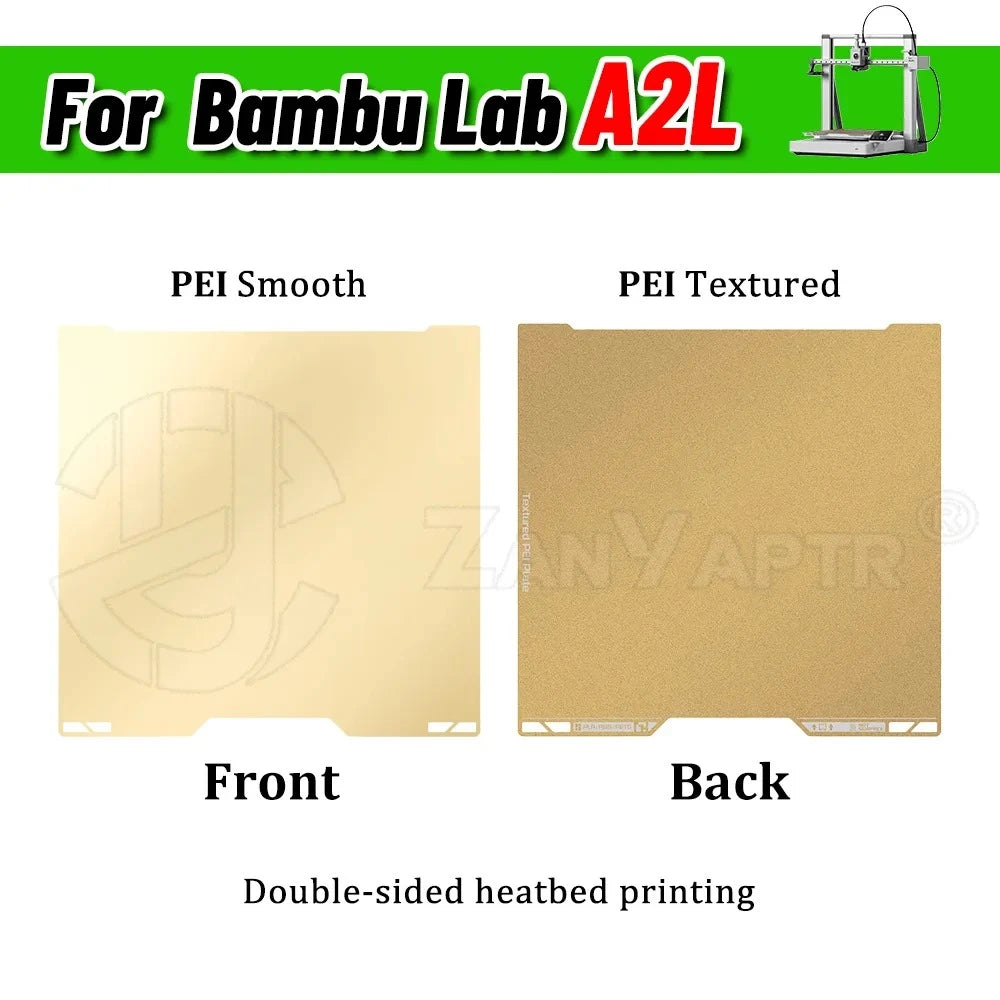 Bambu Lab H2C A2L 335*325mm Build Plate Dual Surface Smooth Textured Printing Bed Plate 3D Printer Replacement Accessories