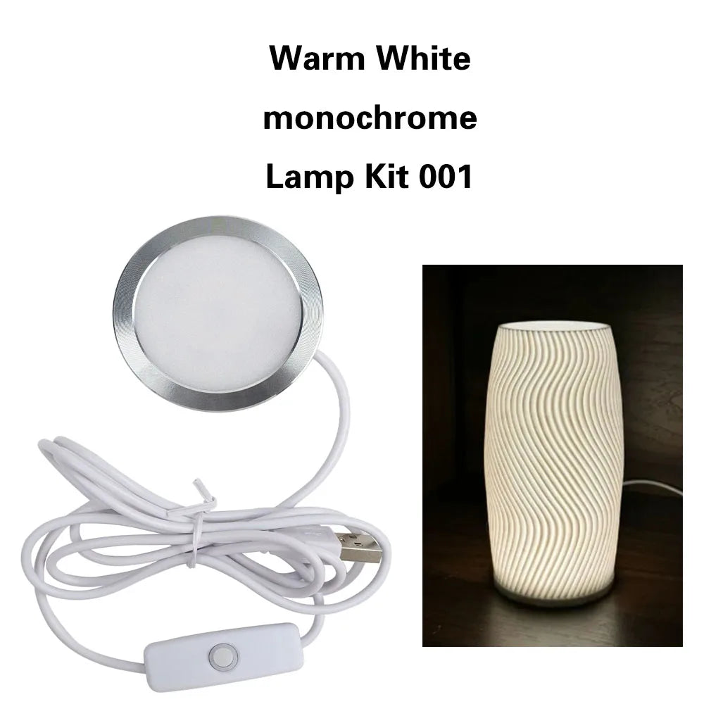 Bambu Lab Compatible LED Light Kit 001 - 3D Printer Workspace Lighting, DIY RGB Strip for P1P/X1 Series, USB-Powered & Energy Sa