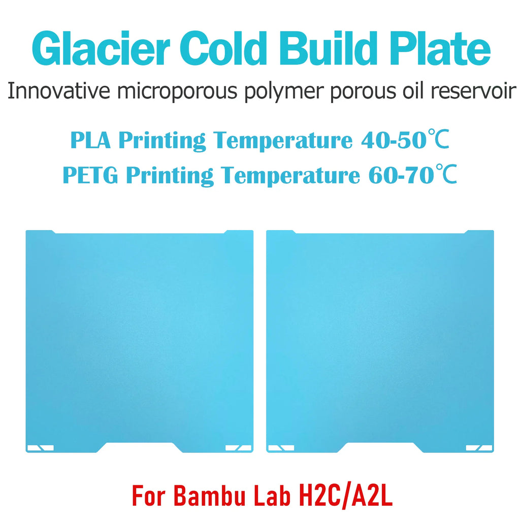 For Bambu Lab A2L H2C Bed Double Sided Bambulab Smooth Build Plate Hiqh Quality For Bambu Lab H2C Accessories Spare Part