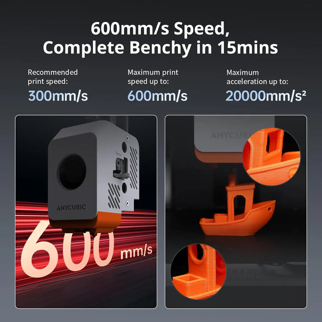 Anycubic Kobra S1 Combo 3D Printer Multi-Color Printer High Speed Max 600mm/s High Precision Ultra-Quiet Printing 250x250x250mm