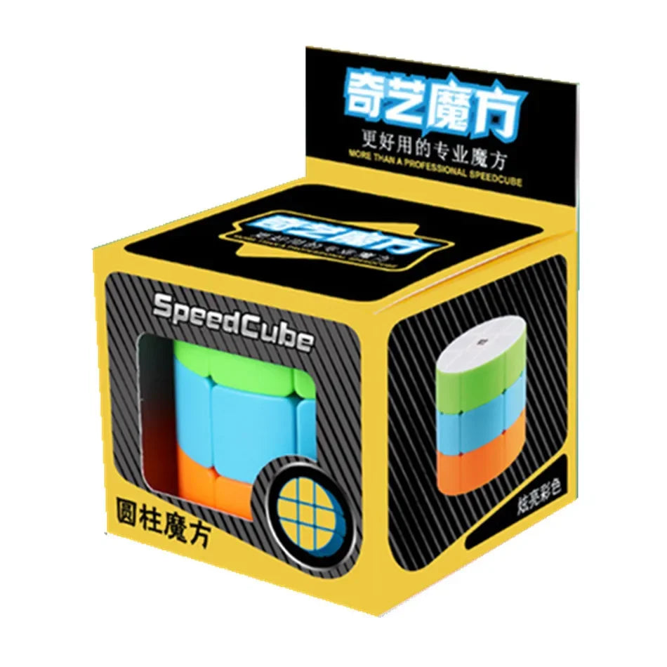 [ECube] QiYi Cylindrical Cube 3x3x3 Stickerless Strange-Shape Magic Cube Twisty Mgaic Cube Learning&amp Educational Puzzle Toys