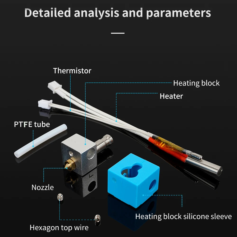Kobra Hotend Print Head Hot End 24V 40W Cartridge Heater For ANYCUBIC Kobra Go Kobra Plus Max J-head Hotend 3D Printer Parts