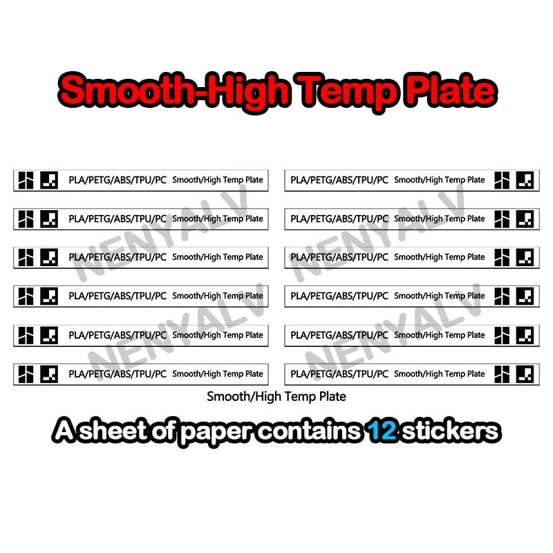 Bambu Lab Build Plate QR Code Replacement QR Code Sticker for Bambu Lab X1C Third Party Build Plates