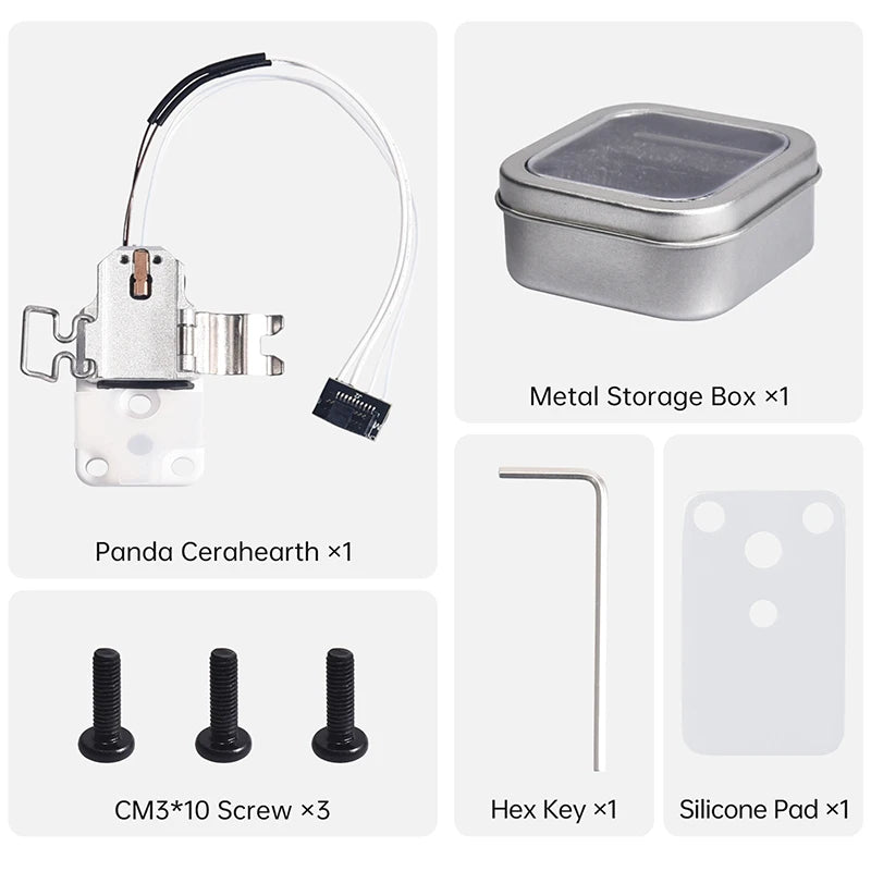 BIQU Panda Cerahearth Integrated Zirconia Ceramic Hotend Heating Assembly Heat Insulation Prevent Clogs For Bambu Lab A1/A1 mini