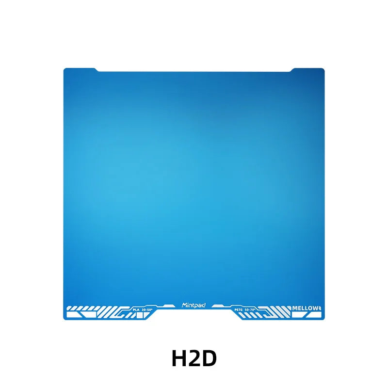 Mellow MintPad Cool Plate Build Surface for Bambu Lab X1 P1 A1 H2D — Dual-Sided Flexible Low-Temp Adhesion Print Bed