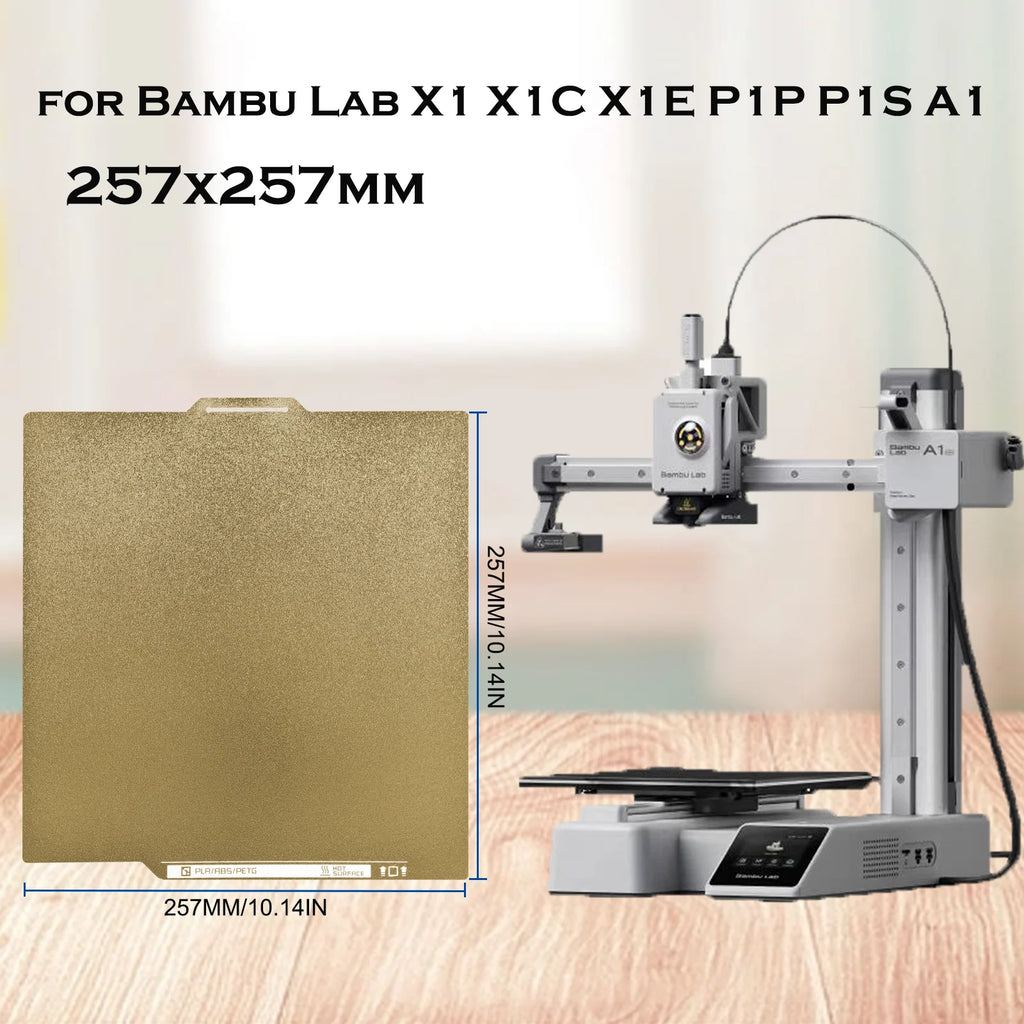 PEI Build Plate PEI Bed For Bambu Lab X1/P1P/P1S Texture Double Sided PEI Spring Steel Sheet For Bamboo Lab  A1/X1C