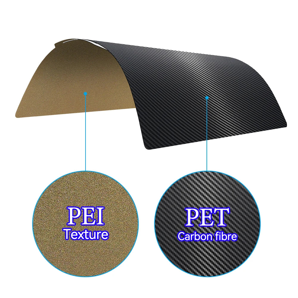 Bambulab Build Plate For Bambu Lab P1P P1S A1 X1 X1C X1E PEI Plate Smooth Bamboo Plate Lab 257x257mm Spring Steel Sheet