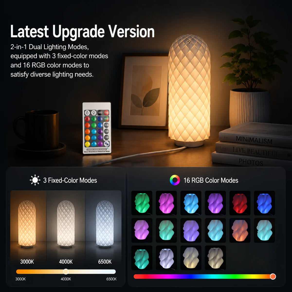 Upgraded High Brightness For Bambu Lab LED Lamp Kit 001 White/Cold/Warm White RGBW 3-in-1 Dual Light Bambu Lab Led Kit 001