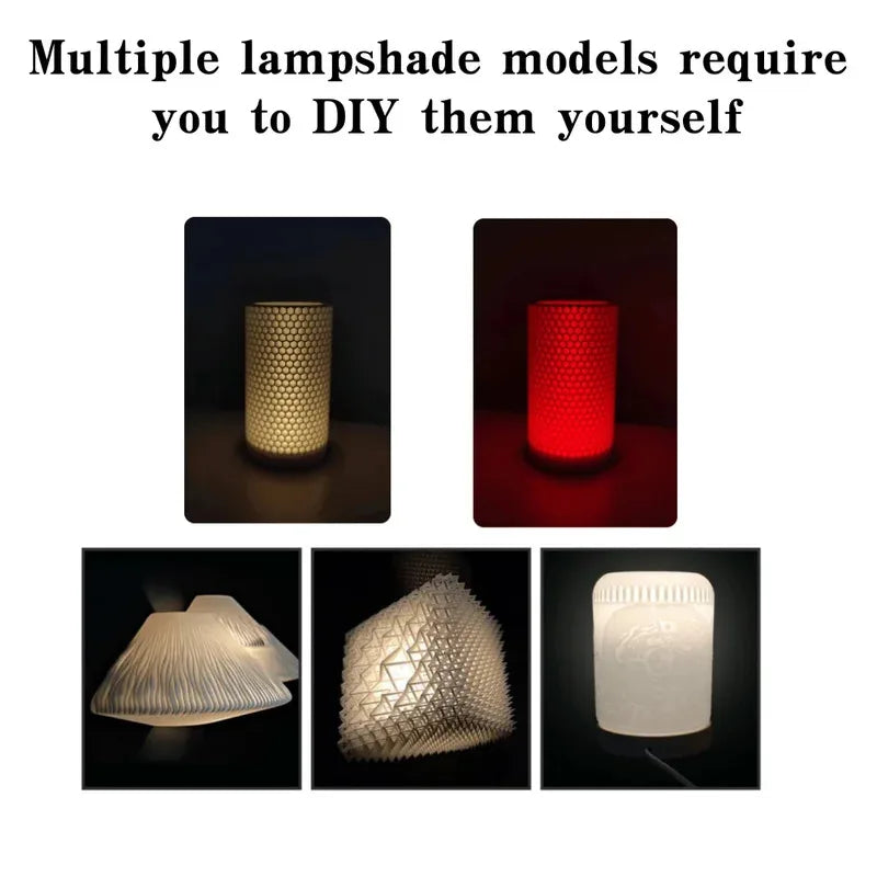 Bambu Lab LED Lamp Kit 001 DIY Hardware Bamboo Light Parts Warm/Multi-Color without Shell for Creative DIY Projects
