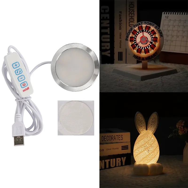 Bambu Lab LED Lamp Kit 001 3D Printing DIY Model LED Lamp Kit 3D Printing Parts LED Lamp Kit 001 Rechargeable for Bambu Lab