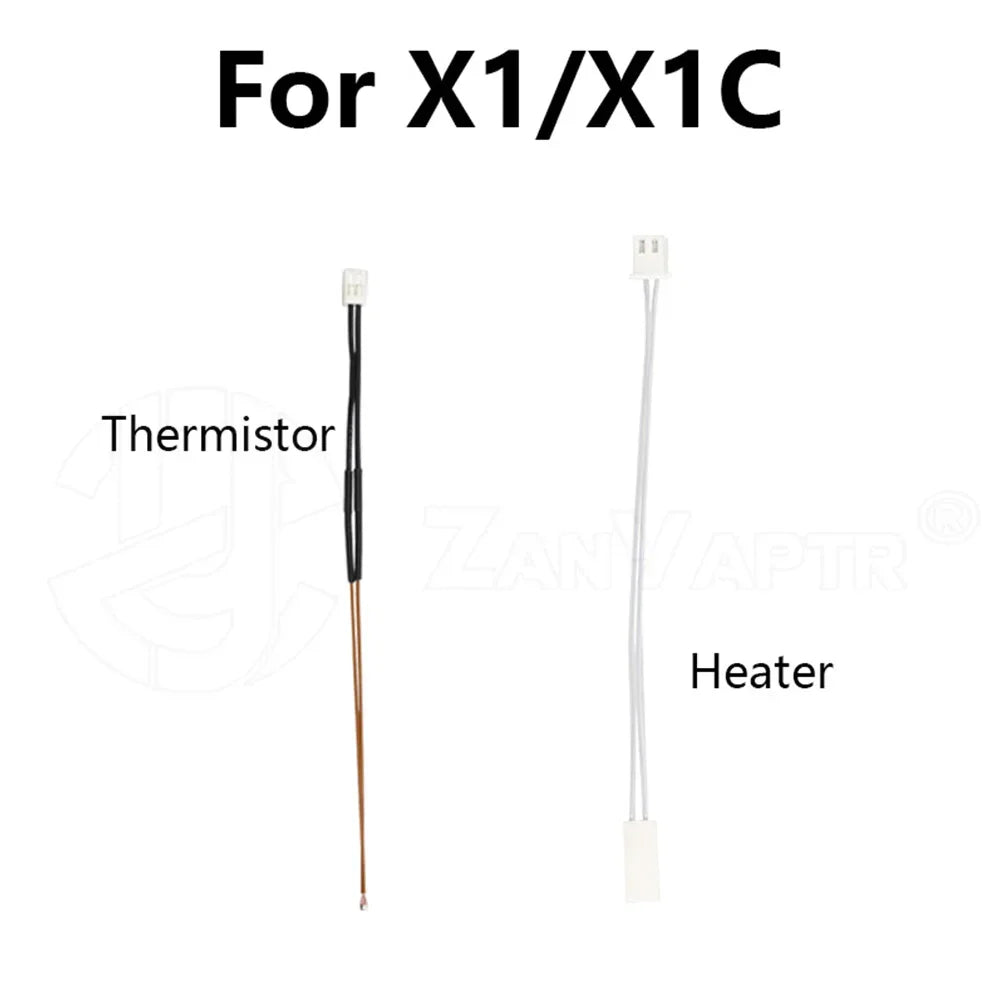Bambu Lab P1P P1S X1C Hotend Accessory, 24V 65W Ceramic Heater with Thermistor Temperature Sensor