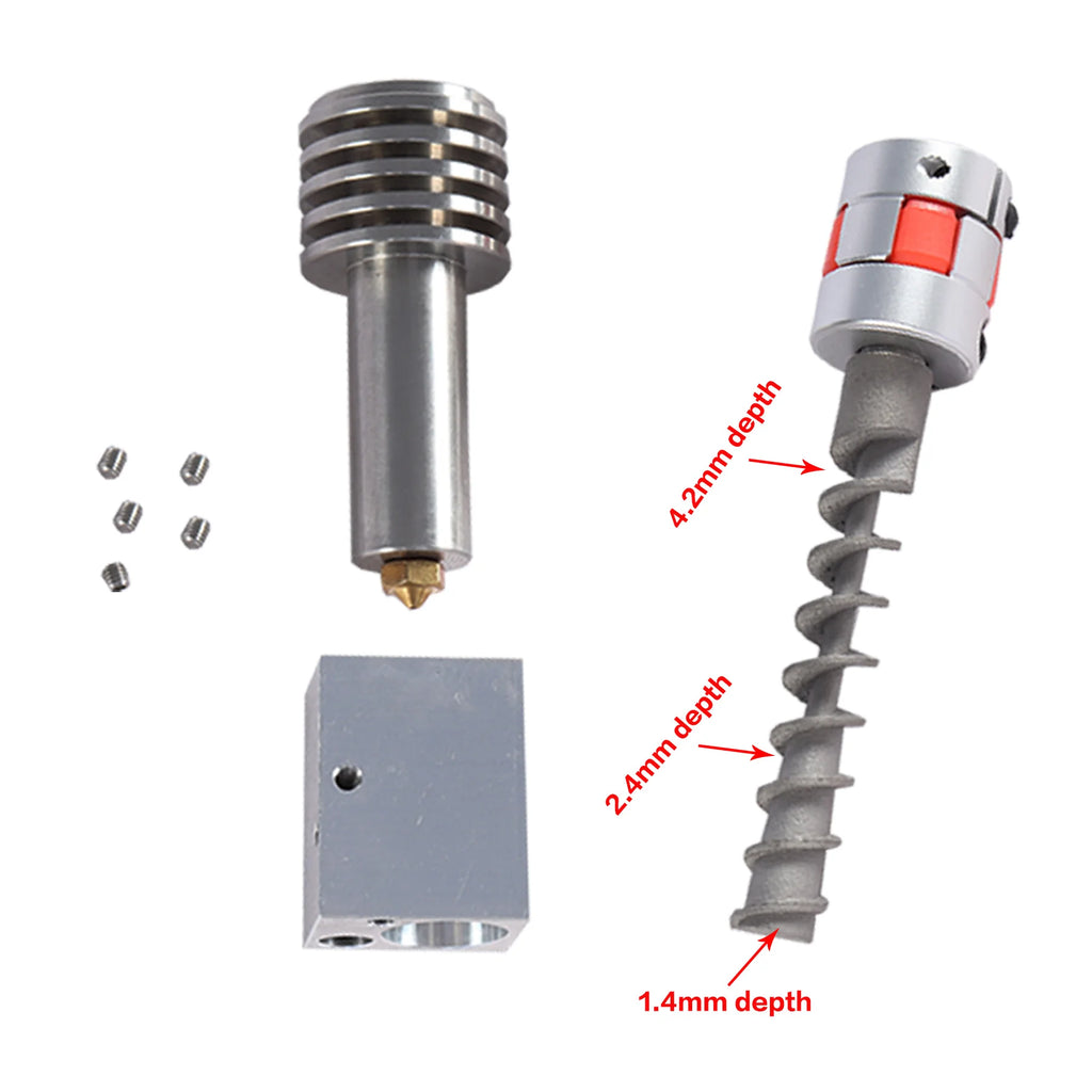 DIY 3D Printer Pellet Extruder Kit with Lead Screw and Plastic Shredder Complete Solution for Recycled Filament Extrusion