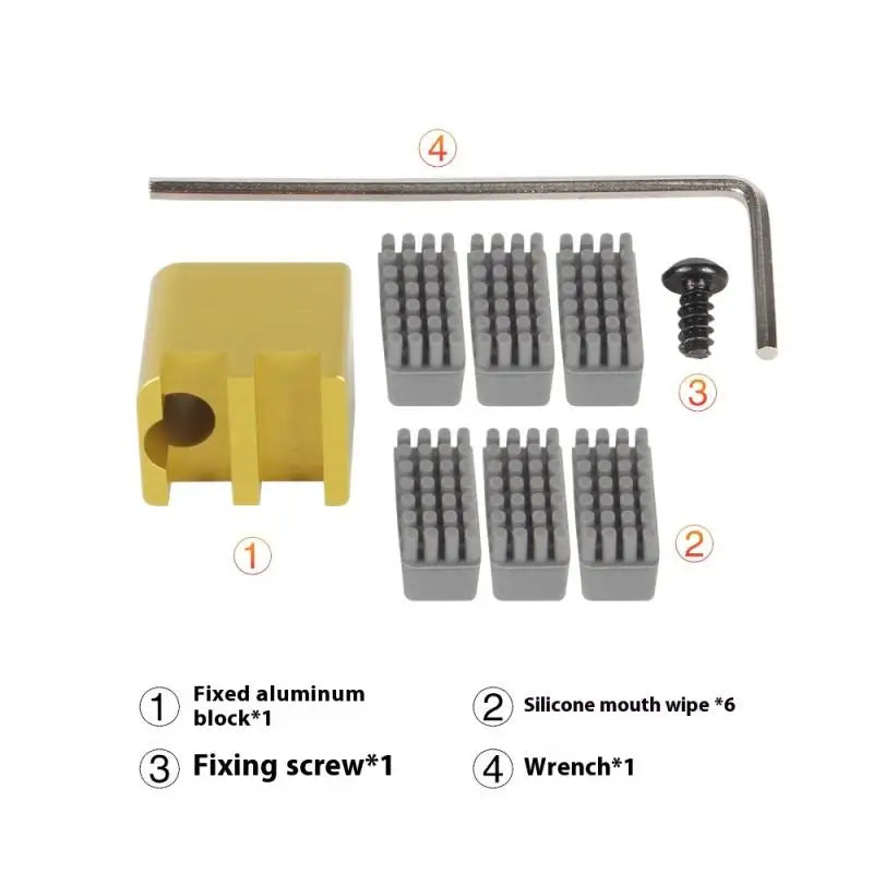 Bambu Lab X1 P1S Series Printer Head Wiper and Mounted Scrubber Set for Enhanced Cleaning