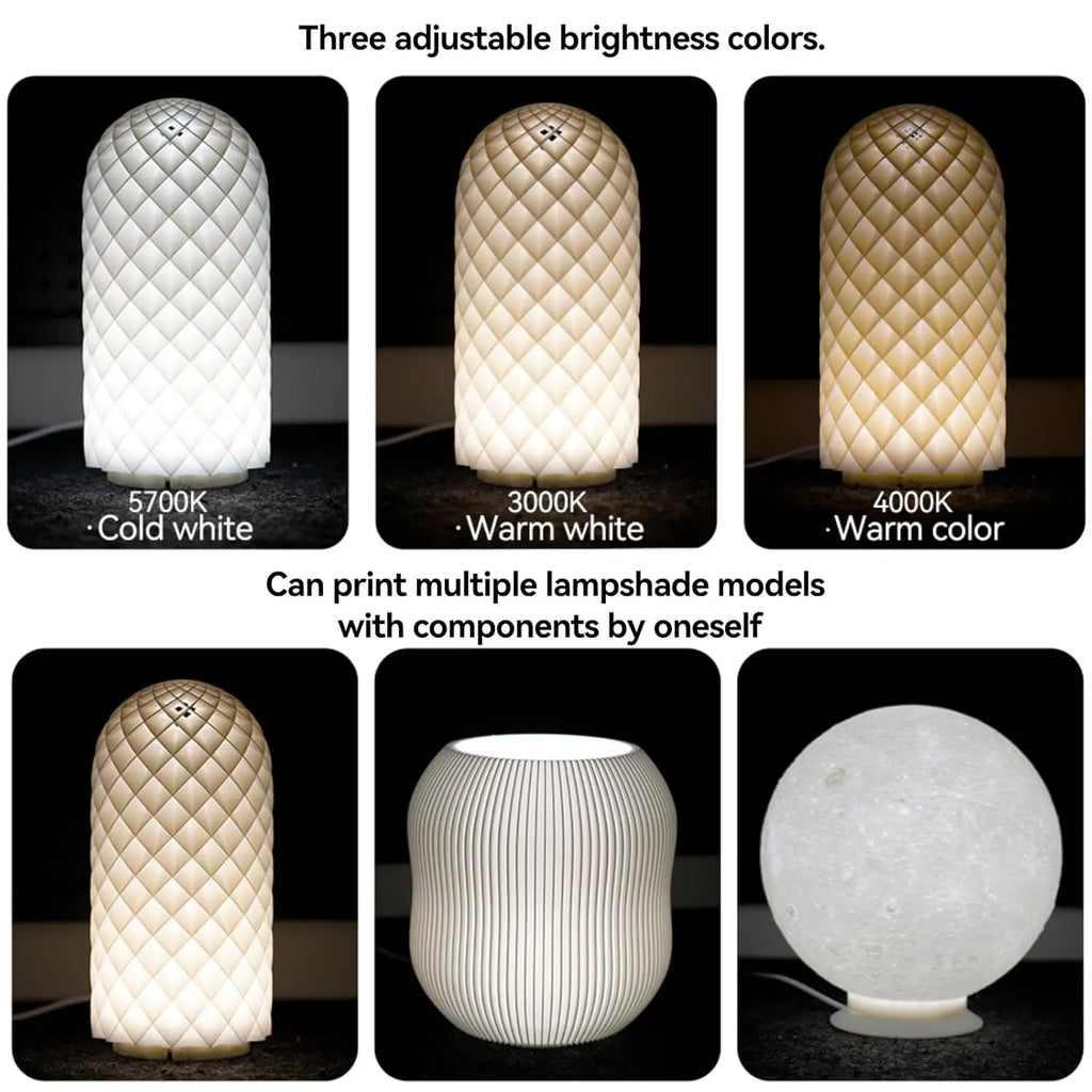 LED Lamp Kit 001 Three Colors for Bambu Lab Makerworld 3D Printed DIY Hardware Model Spare Parts 5V USB Powered