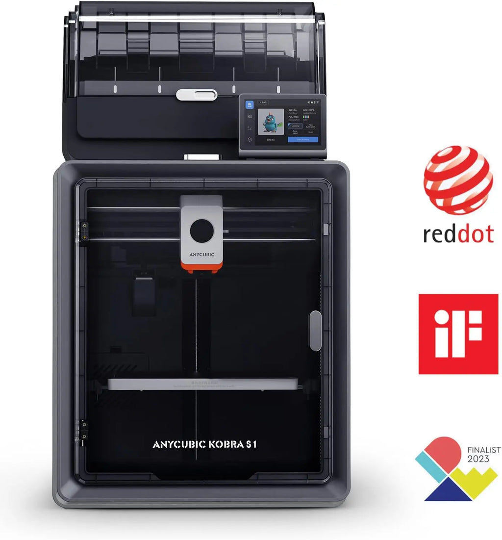Anycubic Kobra S1 Combo 3D Printer Multi-Color Printer High Speed Max 600mm/s High Precision Ultra-Quiet Printing 250x250x250mm