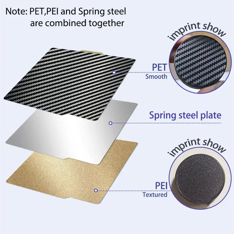 Bambu Lab Build Plate X1 Carbon PEI Plate Smooth Bamboo Plate Lab 257x257mm Build Plate A1 X1 for Bambu Lab P1S P1P Smooth PEI