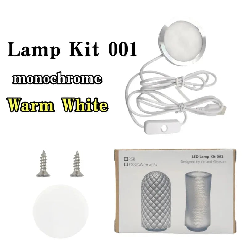 Bambu Lab LED Lamp Kit 001 DIY Hardware Bamboo Light Parts Warm/Multi-Color without Shell for Creative DIY Projects