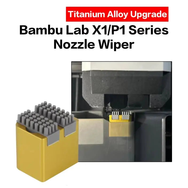Bambu Lab X1 P1S Series Printer Head Wiper and Mounted Scrubber Set for Enhanced Cleaning