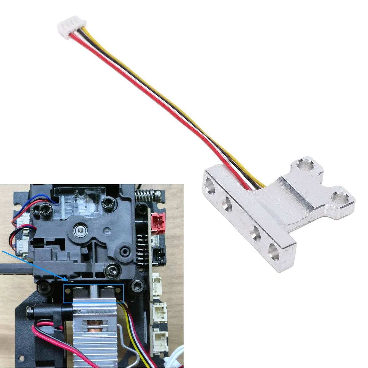 3D Printer Strain Gage Fit for Anycubic Kobra 3 Combo Hotend Mounting Block Sensor Replacement Extruder Accessories