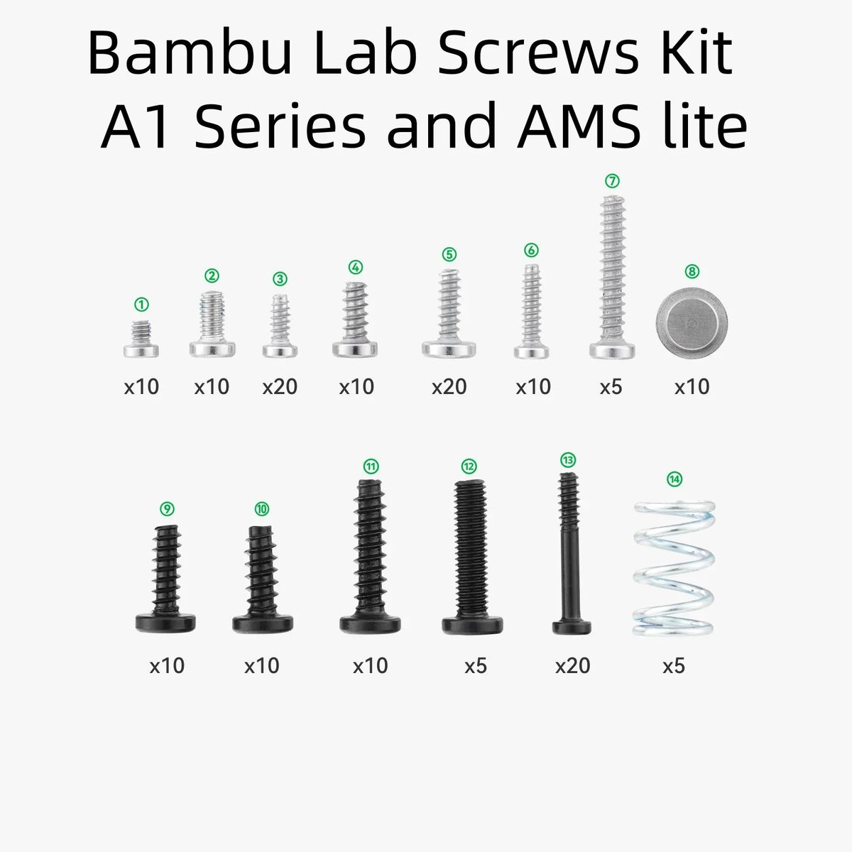 Bambu Lab Screws Kit - X1 Series/P1 Series/A1 Series and AMS lite Top Mount Screws Kit High Quality Brand Original Screws
