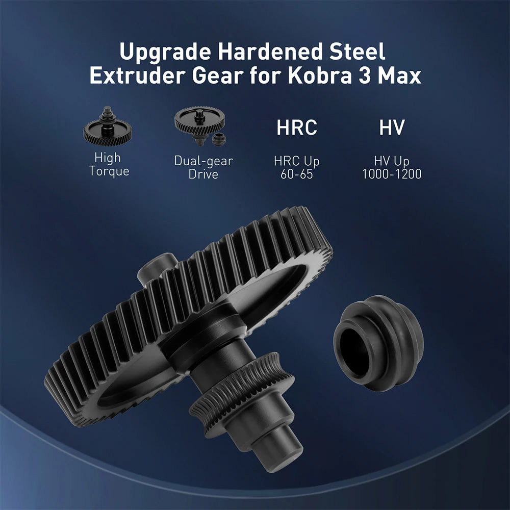 Extruder Gear For Anycubic Kobra 3 Max Upgrade Hardened Steel Helical Gears High Strength Wear Resistant 3D Printer Accessories