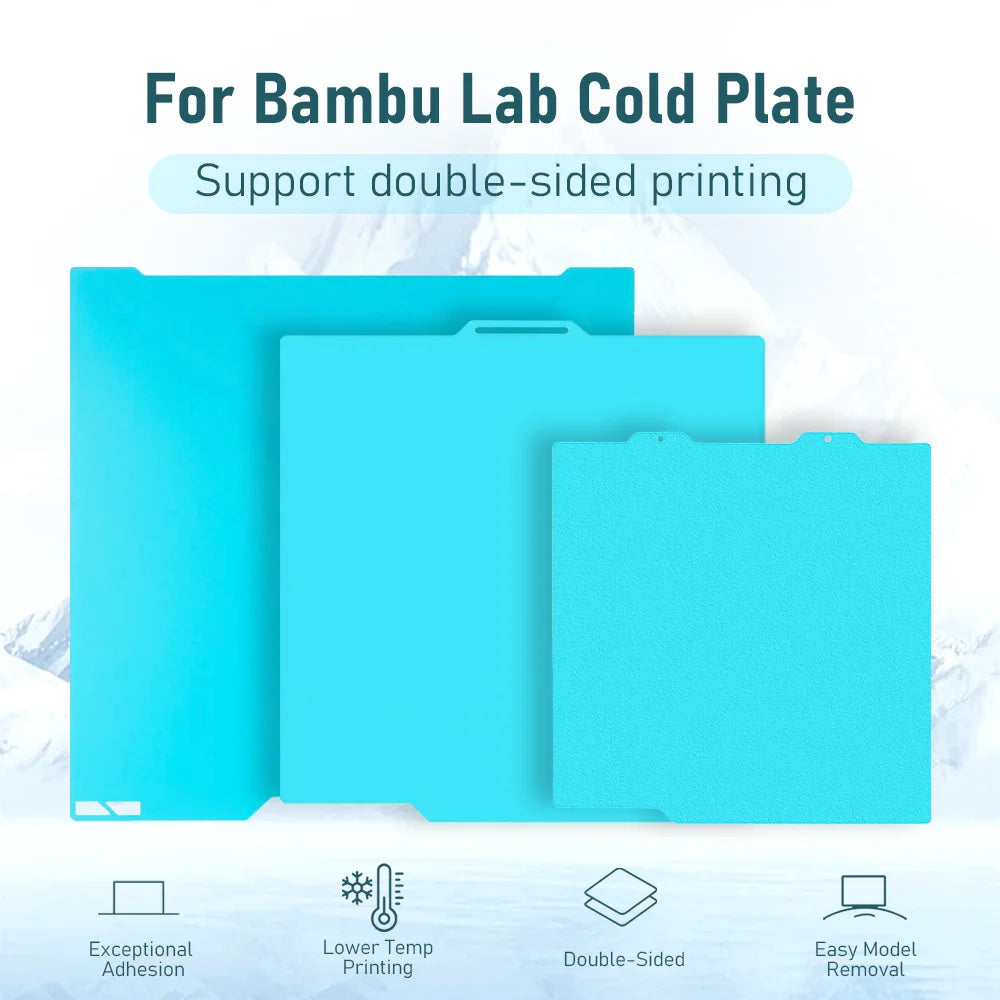 Bamboo Cool Plate Double Sided Build Plate For Bambu Lab A1 Mini A1 P1S P1P X1 H2D Cold Plate 3D Printer Accessories