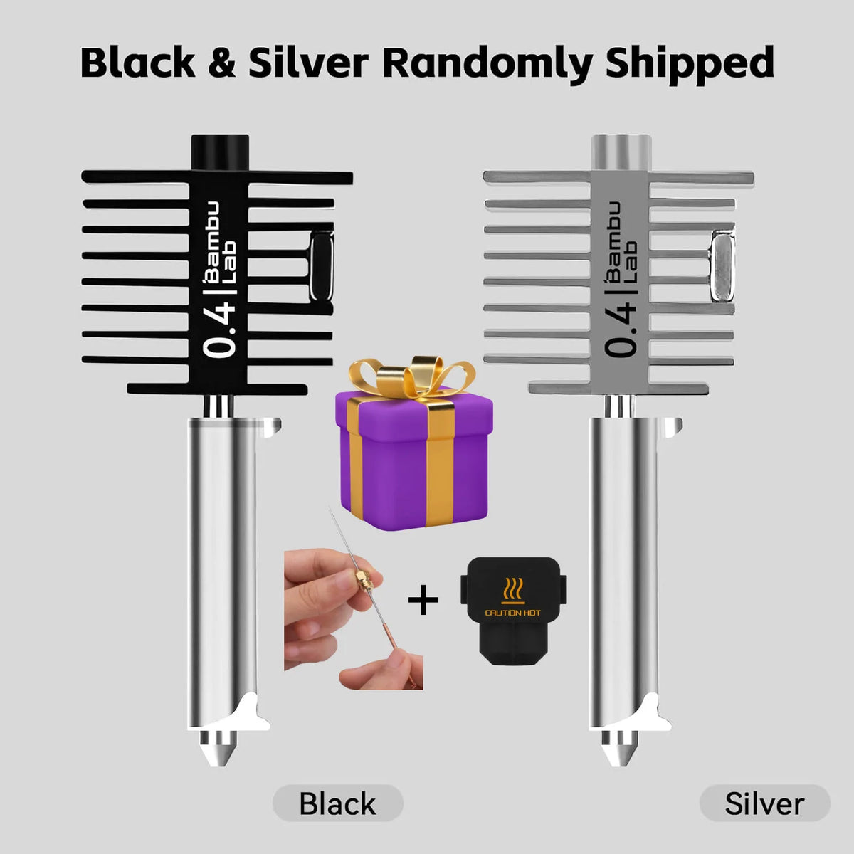 Bambu Lab Original 0.4MM A2L/A1/A1 mini Nozzle Assembly Hotend Kit 0.2MM Stainless Steel 0.6 0.8MM Hardened Steel A1 Series
