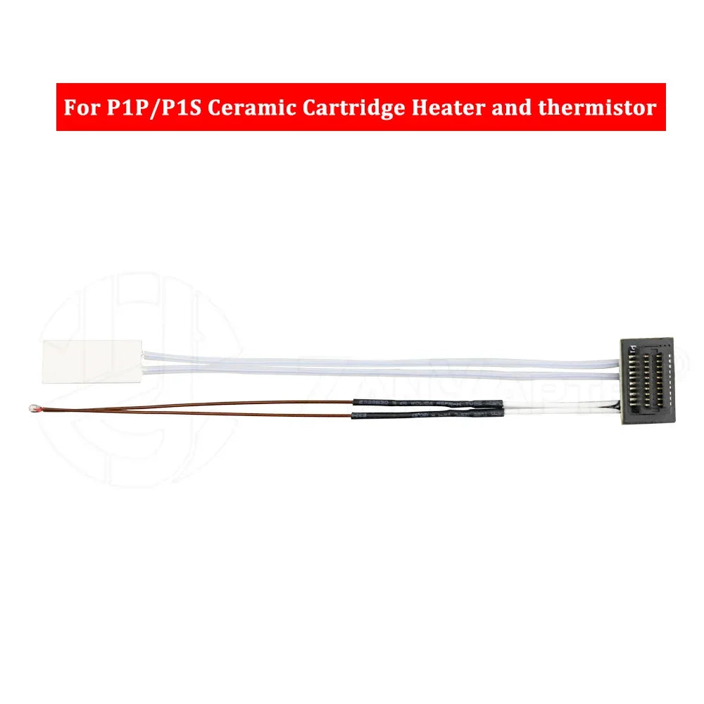 Bambu Lab P1P P1S X1C Hotend Accessory, 24V 65W Ceramic Heater with Thermistor Temperature Sensor