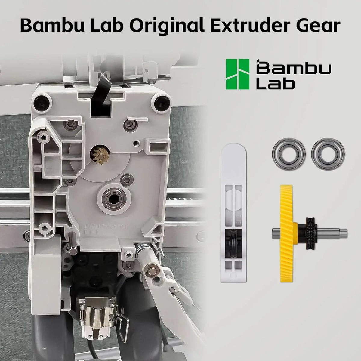 Bambu Lab A1/A1 mini Hardened Steel Extruder Gear Assembly Drive Gear Replacement Part Suitable for PLA, TPU, PETG, ABS Filament