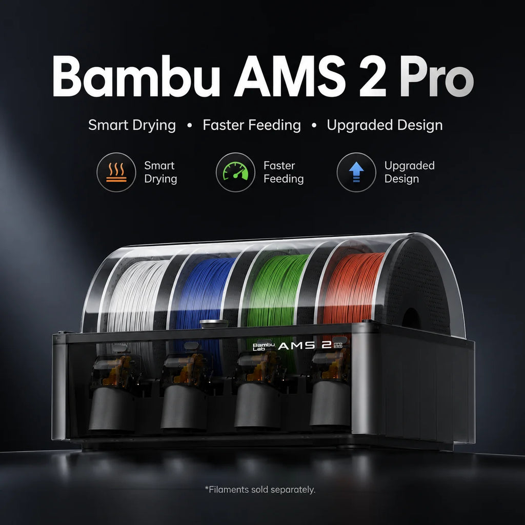 Bambu Lab AMS 2 Pro Automatic Material System Multi Color 3D Printer Filament Feeder Dryer Smart Filament Storage