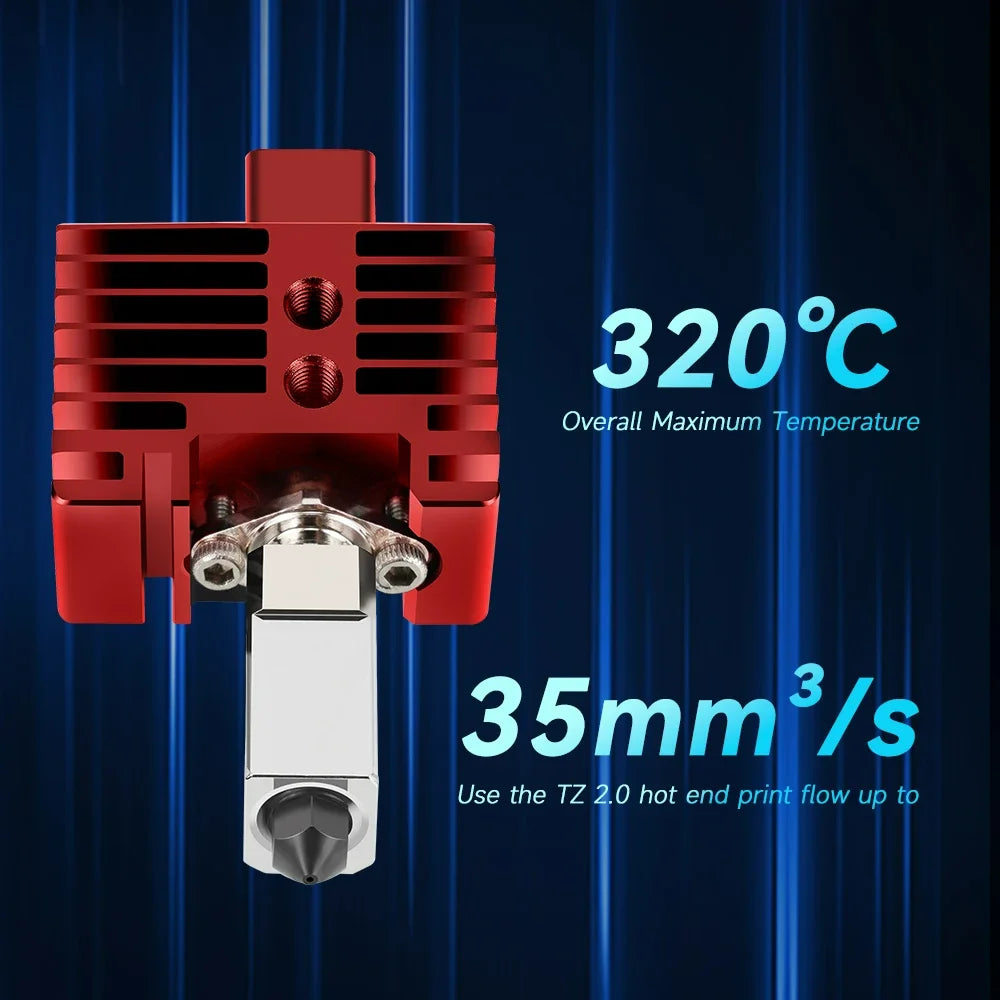 Complete Hotend Assembly Hotend For Bambu Lab X1 X1C P1P P1S with Fan Upgrade 2.0 with Nozzle Complete Bamboo Lab X1 Carbon