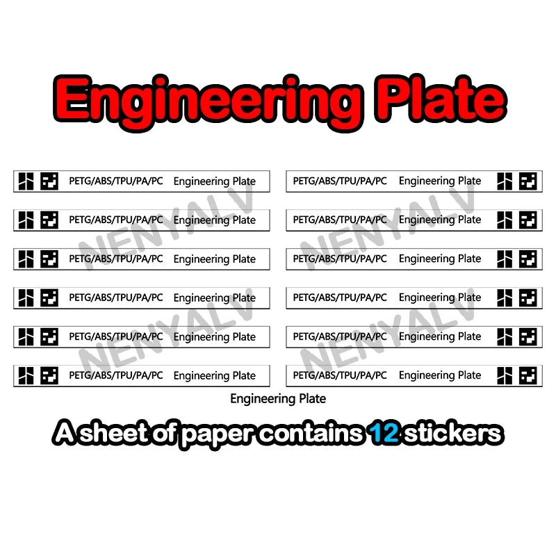 Bambu Lab Build Plate QR Code Replacement QR Code Sticker for Bambu Lab X1C Third Party Build Plates