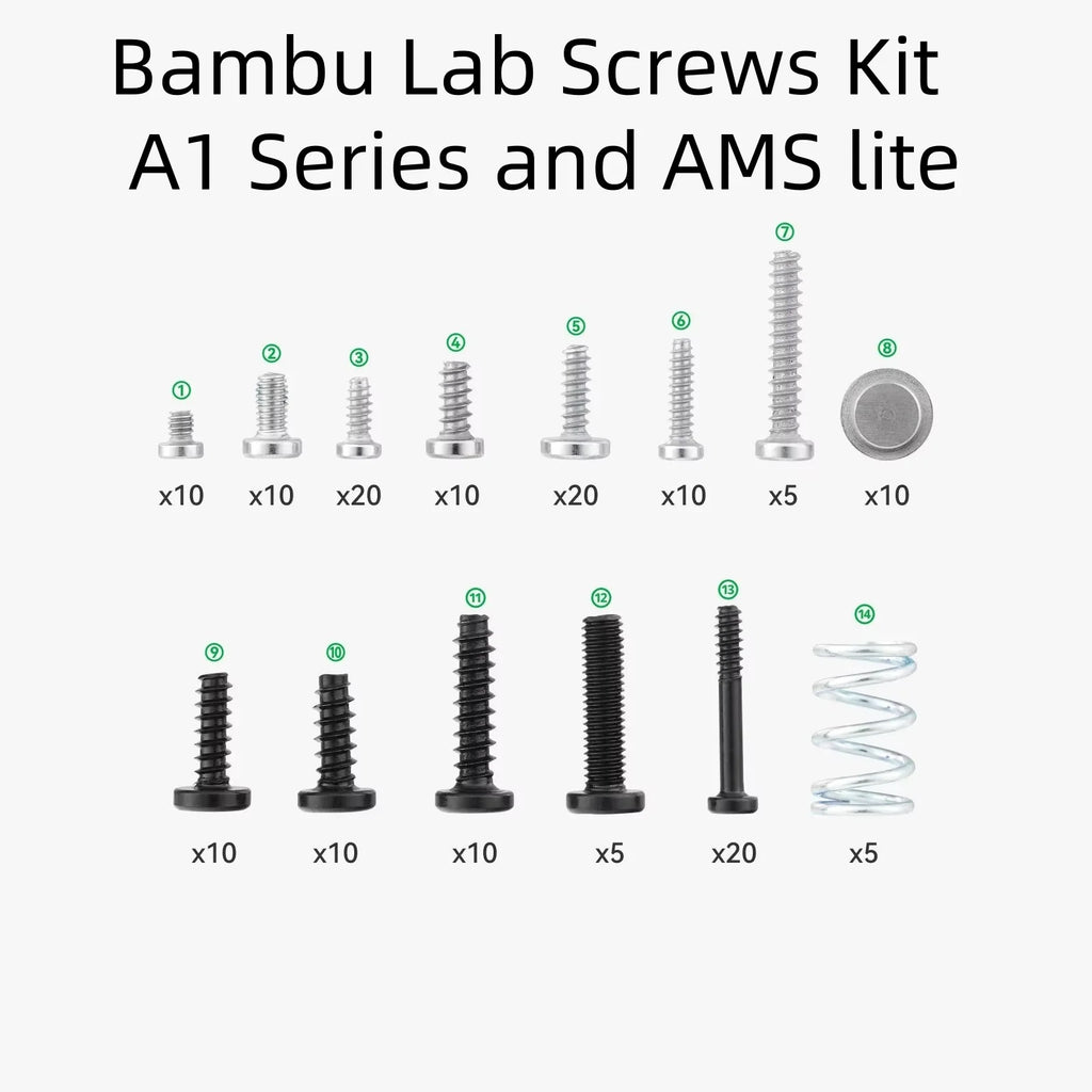 Bambu Lab Screws Kit - X1 Series/P1 Series/A1 Series and AMS lite Top Mount Screws Kit High Quality Brand Original Screws