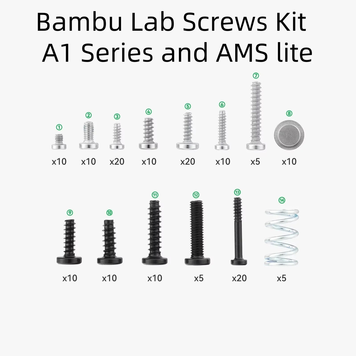 Bambu Lab Screws Kit - X1 Series/P1 Series/A1 Series and AMS lite Top Mount Screws Kit High Quality Brand Original Screws