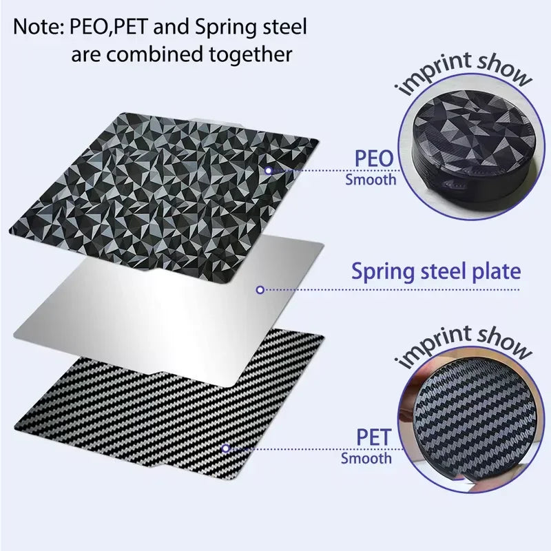 Bambu Lab Build Plate X1 Carbon PEI Plate Smooth Bamboo Plate Lab 257x257mm Build Plate A1 X1 for Bambu Lab P1S P1P Smooth PEI