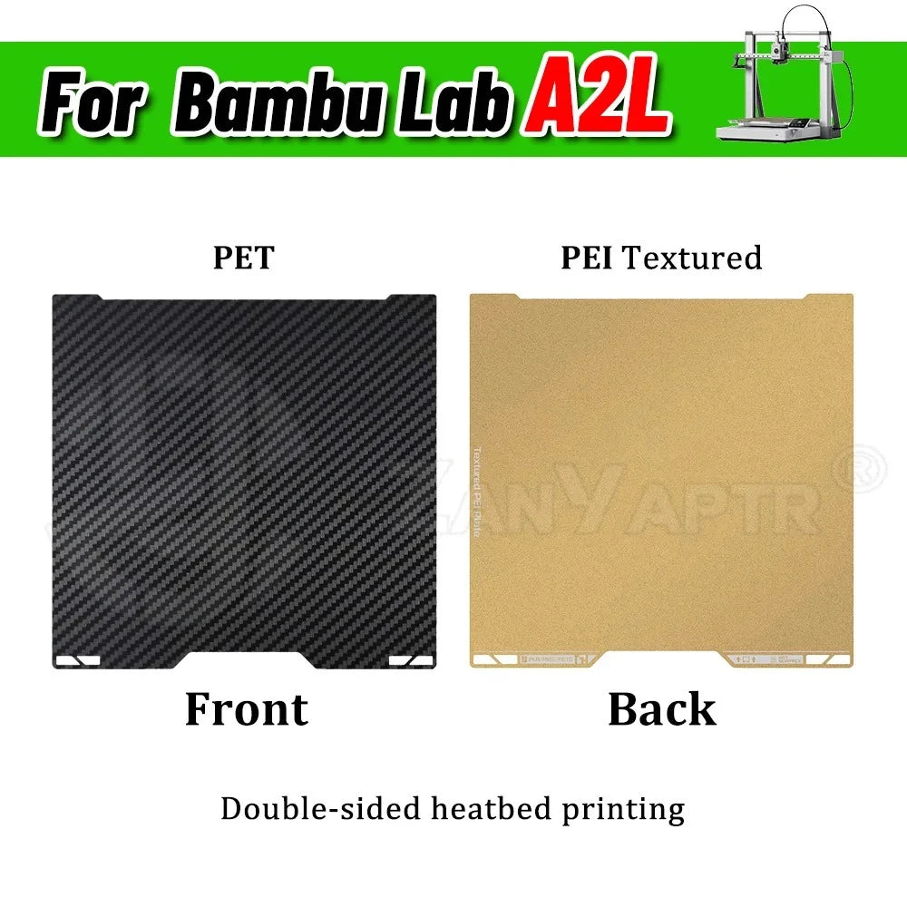 Bambu Lab H2C A2L 335*325mm Build Plate Dual Surface Smooth Textured Printing Bed Plate 3D Printer Replacement Accessories
