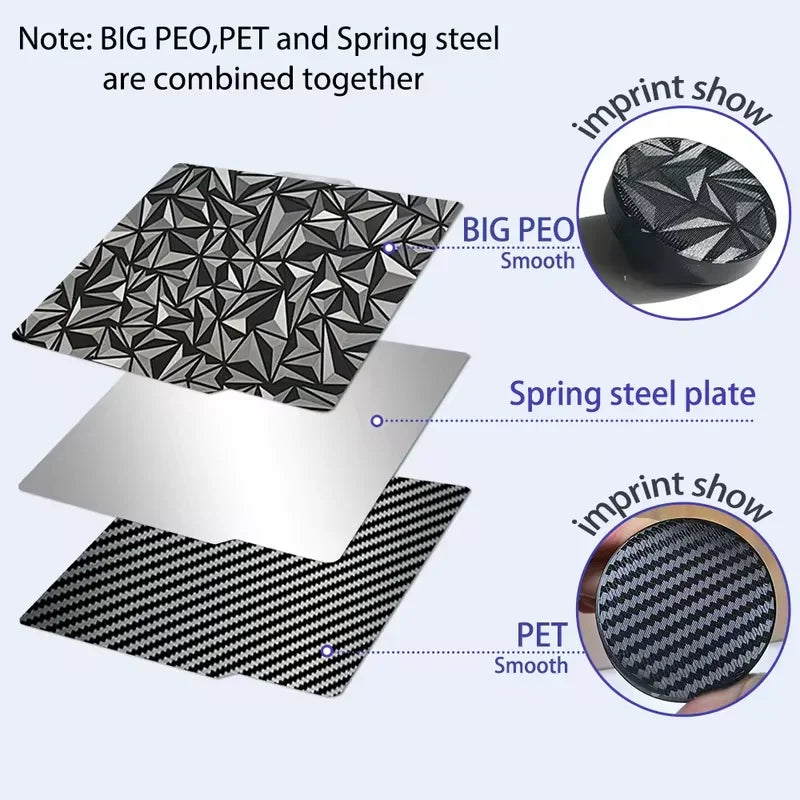 Bambu Lab Build Plate X1 Carbon PEI Plate Smooth Bamboo Plate Lab 257x257mm Build Plate A1 X1 for Bambu Lab P1S P1P Smooth PEI