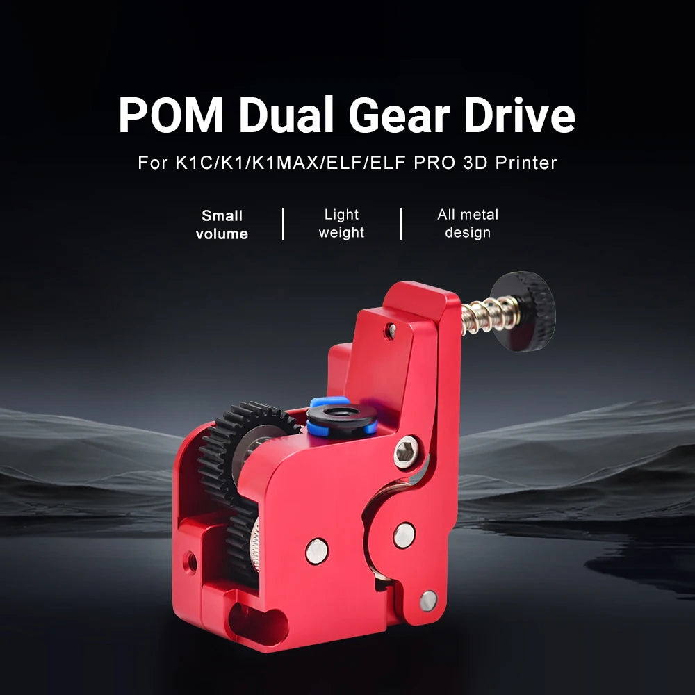 Upgraded for K1/K1MAX/K1C Extruder Kit Parts All Metal Design Extruder Dual Gear Drive Extrusion Stepping Motor 1.8 No Motor
